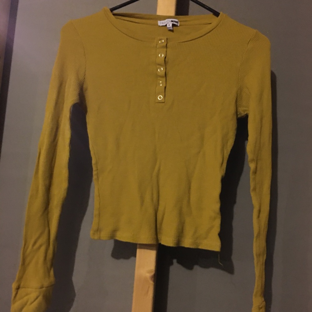 Fashion Nova Mustard Long Sleeve Top